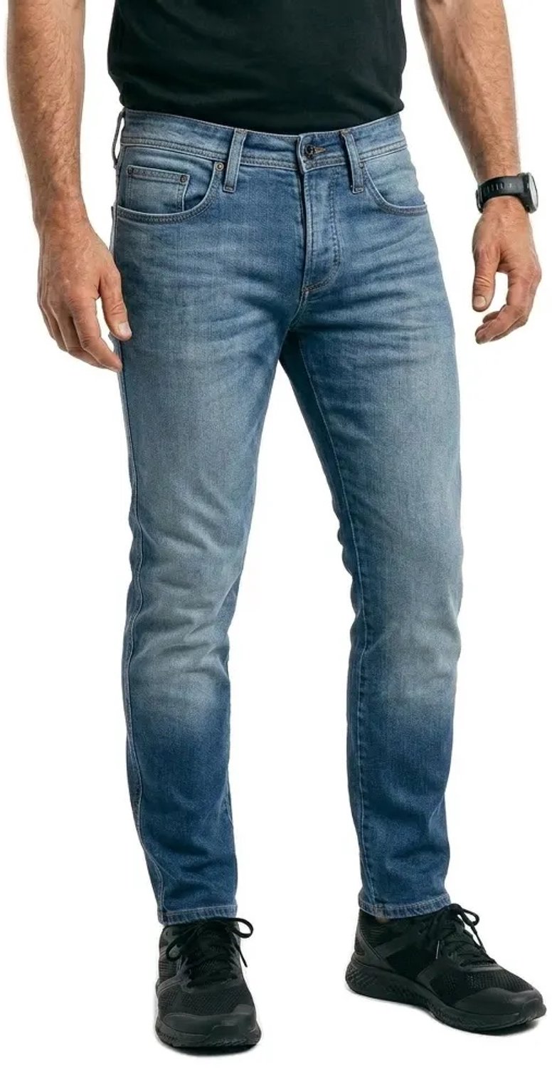 REV'IT! Jeans Piston 2 SK Mid Blue Used Motorcycle Jeans - Maat 31/34 - Broek – foto 5