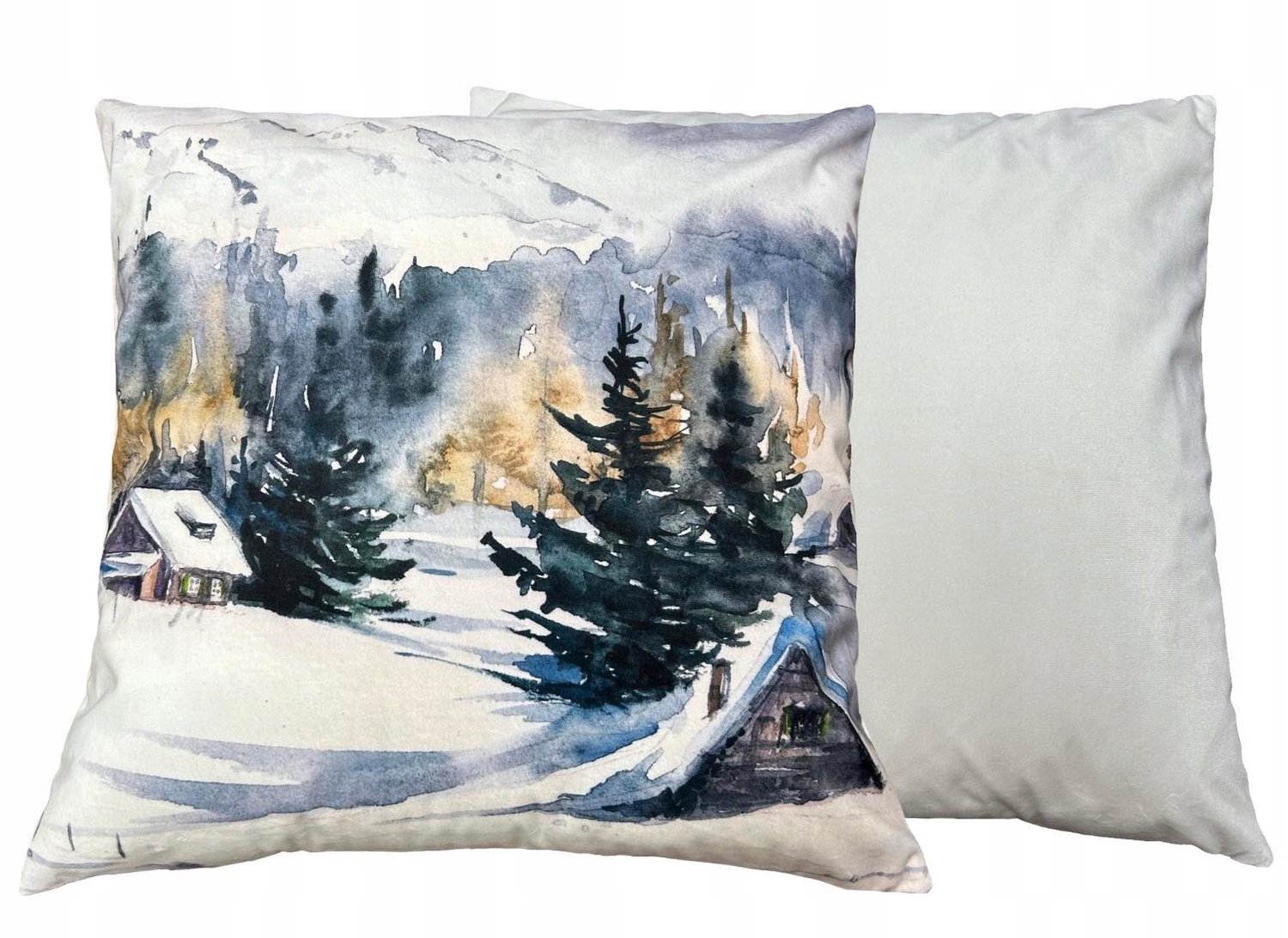 Decoratieve Kussenhoes 45x45 cm - Zachte Velours, Winterse Patronen