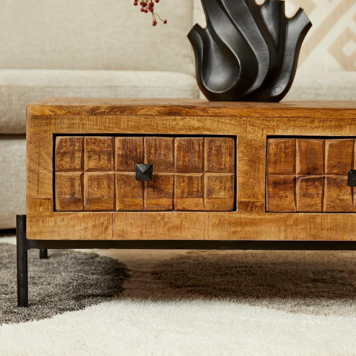 Salontafel Brandy naturel – 80x80 cm