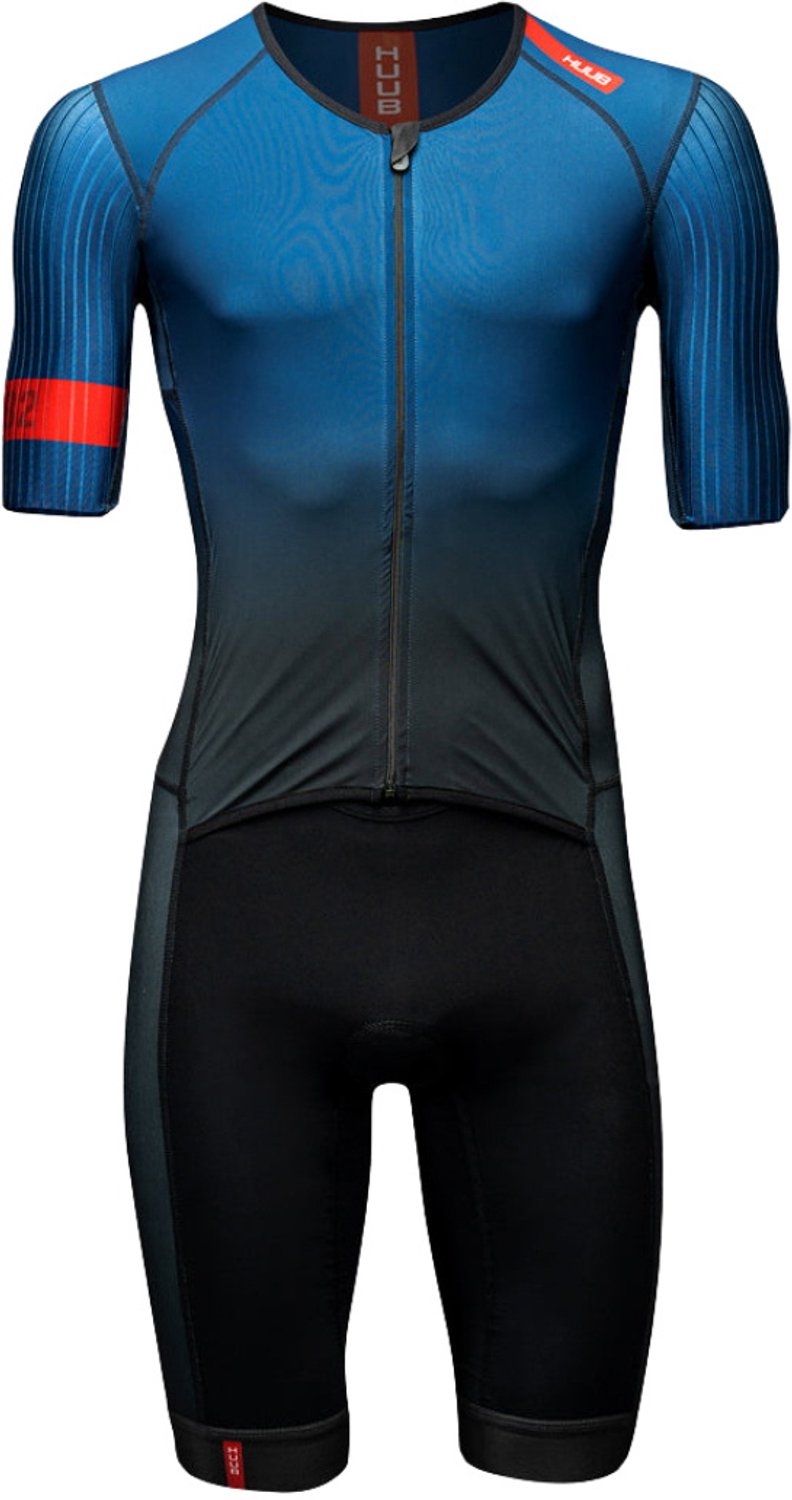 2025 HUUB Heren Pro Aero Open Zip Tri Suit - Blauw / Bla