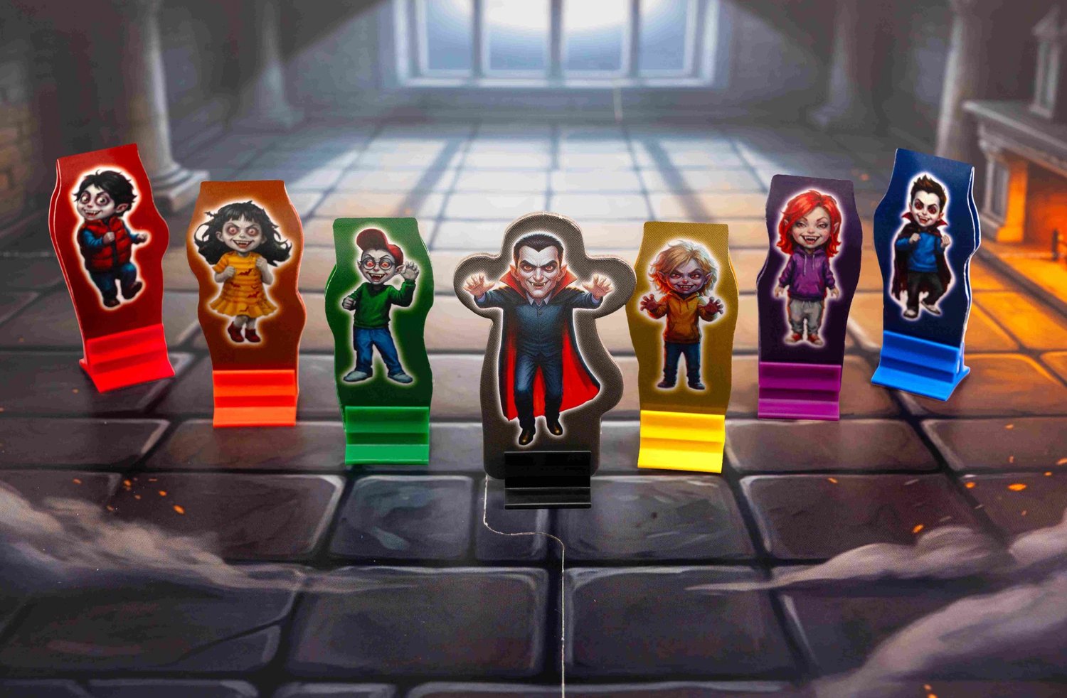 Tactic Vampire Hunt - Bordspel - Familiespel - Ontsnap uit het Kasteel van de Vampier - Strategisch Avonturenspel - Vermijd de Vampier(s) en Vind de Uitgang - Spannend Spel voor Kinderen en Families - 2 tot 6 Spelers - Vanaf 5 Jaar — afbeelding 3