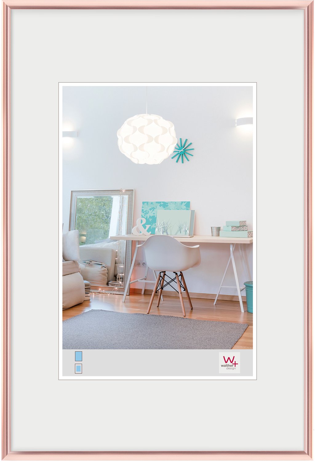 Walther New Lifestyle - Kunststof lijst - Fotoformaat 21x29,7 cm - Roségoud