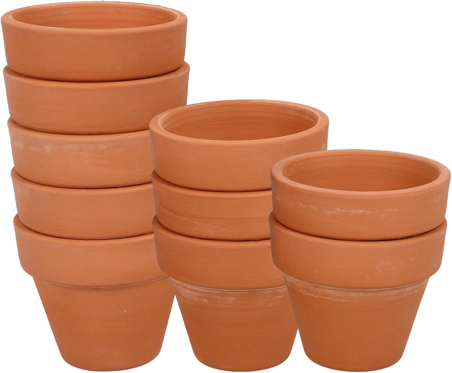 Happyyami Mini Keramische Terracotta Potten 4 5x4 Cm Gaten Set Van 10 Voor Plantenknutselen Feestgunst