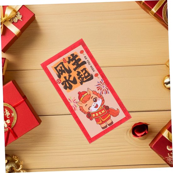 72 Stuks Chinese Enveloppen Paardenjaar Dikke Luxe Papieren Hongbao voor Lentefestival Bruiloft Verjaardagsfeest Geschenk Zakjes — afbeelding 5