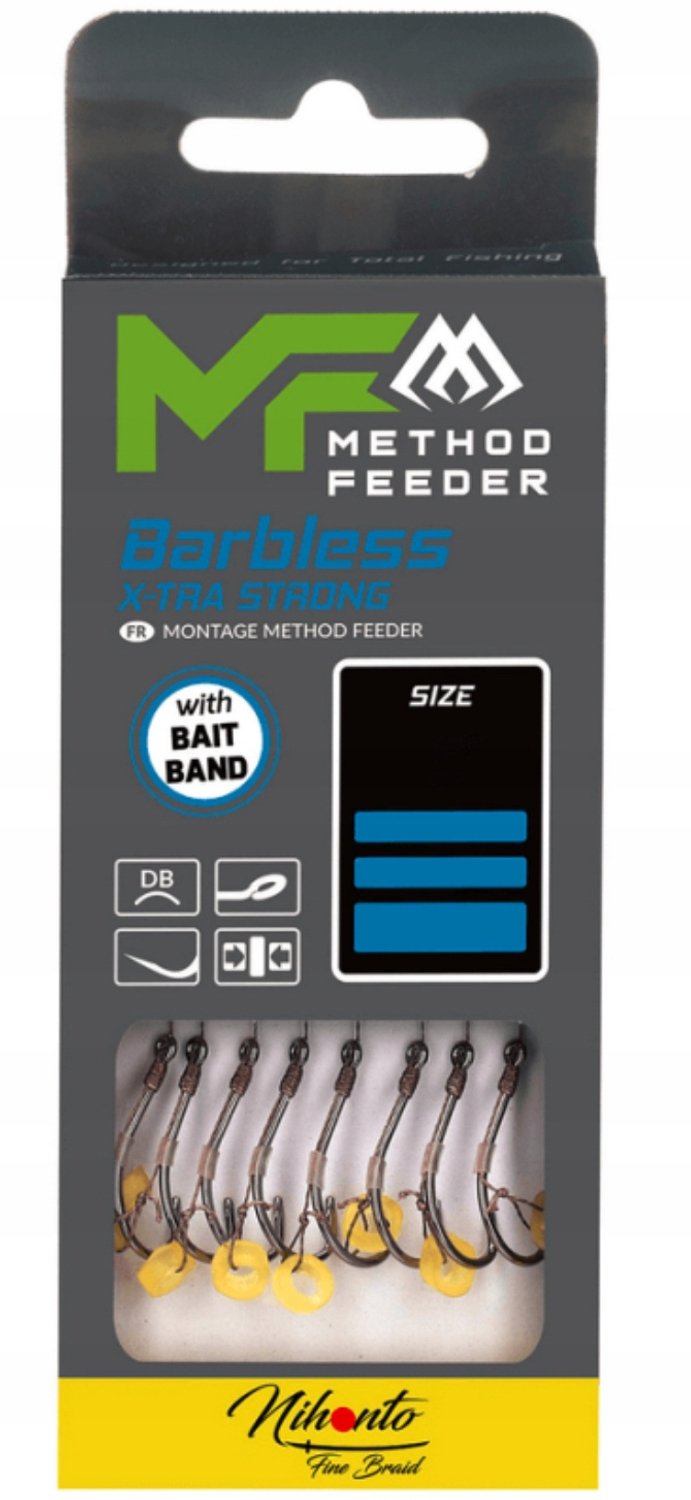 Mikado Method Feeder Onderlijn met Elastiek - Haak 12 - 8 Stuks