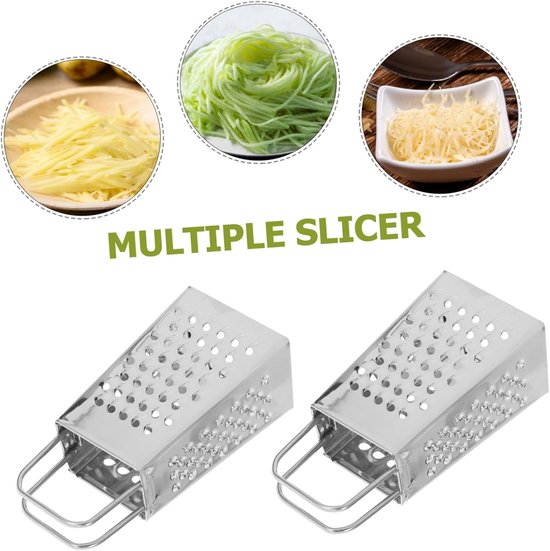 2 Stuks Mini Rasp Roestvrijstalen Handheld Groente Kaasrasp met Ergonomische Handgreep voor Aardappelen Diverse Ingrediënten Compact Keukenaccessoire — afbeelding 5