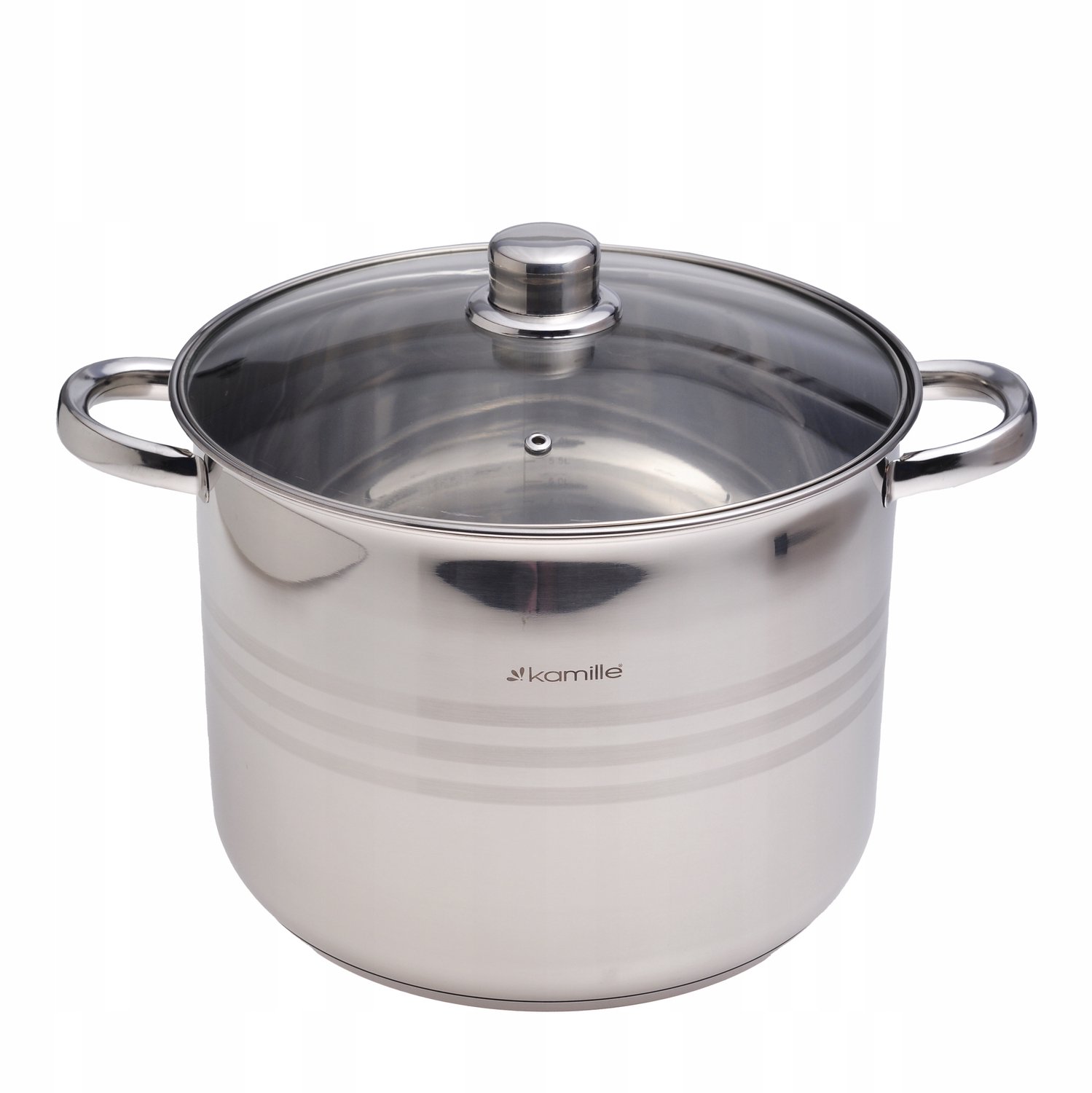 Kamille RVS Kookpan 10.5L met Deksel - Inductie Geschikt