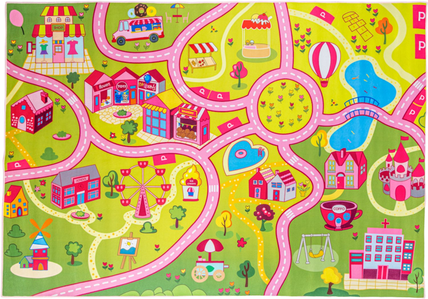 Speelkleed Sweet Fun 140 x 200 cm - Speelkleed - Kindertapijt - Vloerkleed - Polyester - Antislip