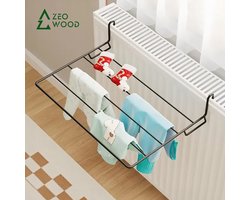 Zeo Wood - Radiator Droogrek – Droogrek Hangend – Wasrek voor Radiator – Metaal – 50 x 35 cm