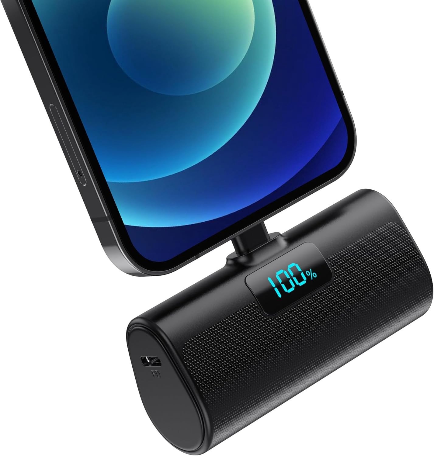 Krachtige 5200 mAh Power Bank met 20W PD Snelladen, Ultra Compact en LCD Display, Ideaal voor iPhone 14/13/12/11/XR/X/8/SE en Meer