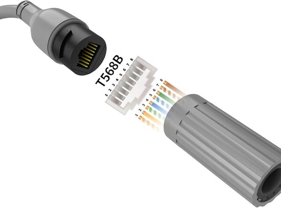 lyrlody 1 Paar SPX Stekker Naar RJ45 Ethernetadapter, IP68 Waterdicht (#3) — afbeelding 4