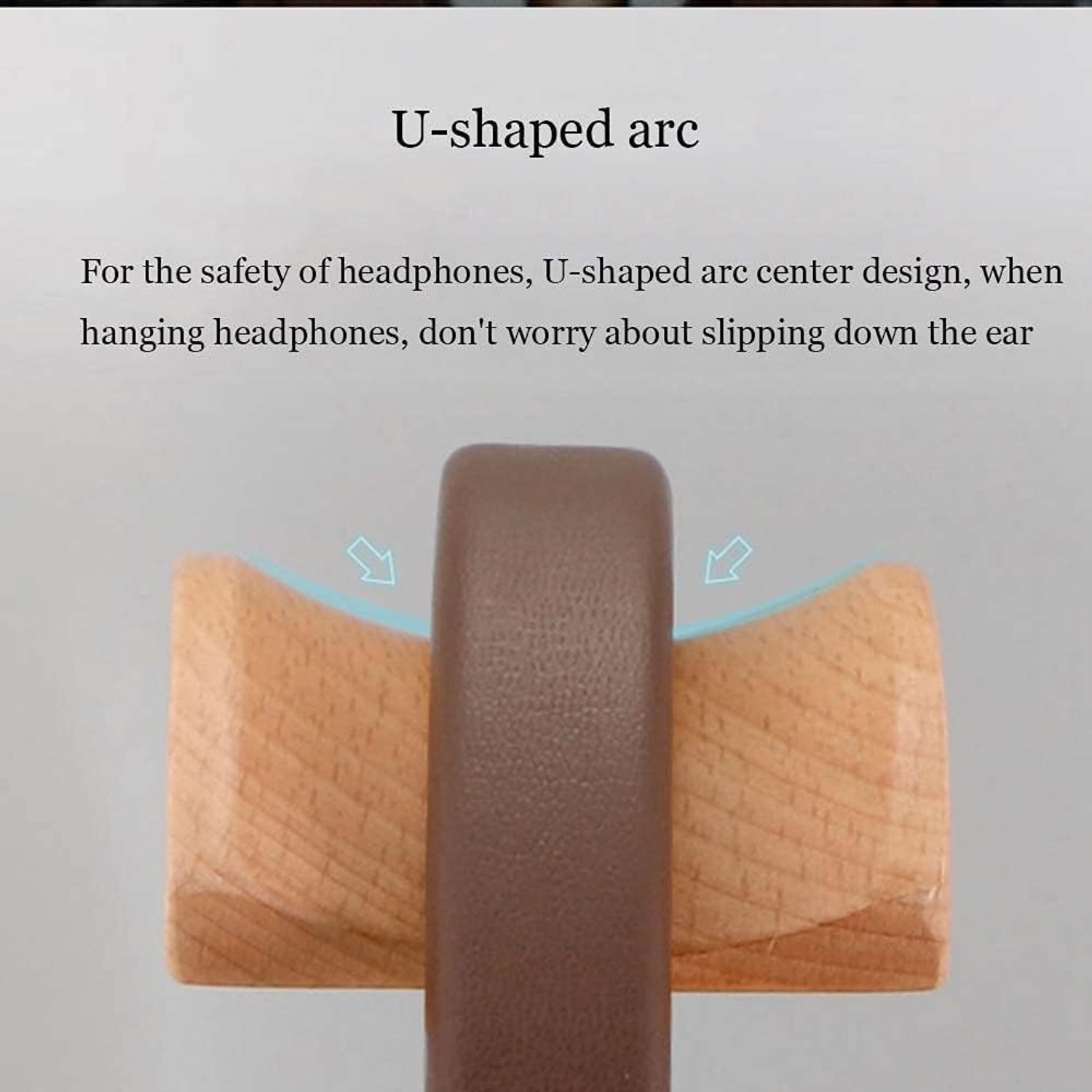 Houder Universele Hoofdtelefoon Stand Headset Houder Fashion Design Houten Aluminium Oortelefoon Headsets Desktop Accessoires: Hoofdtelefoon(A-Walnut+Gold)