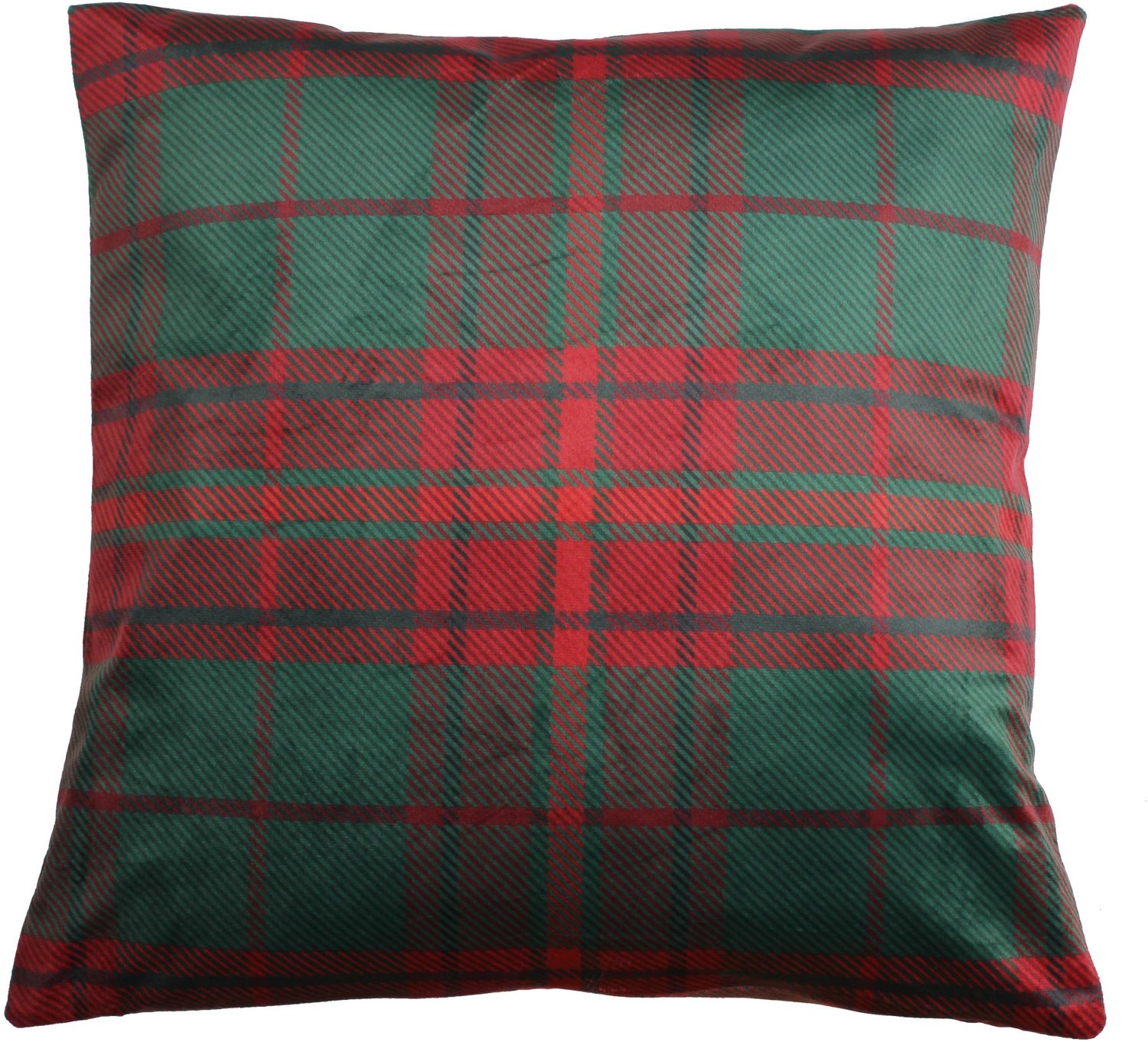 Kerst Kussenhoes 45x45 Schotse Ruit Rood Groen Tartan