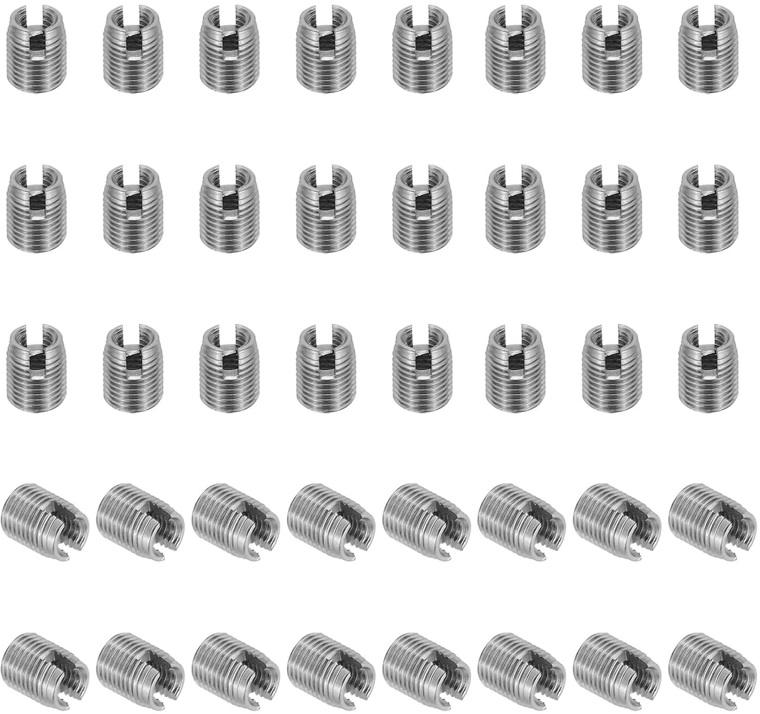 SnelShoppen - 40 Stuks M3*M5*6mm Zelftappende Schroef Invoegstukken - RVS Draad Inserts - Perfect voor Huishoudelijke Apparaten, Bouwmachines, en Meer