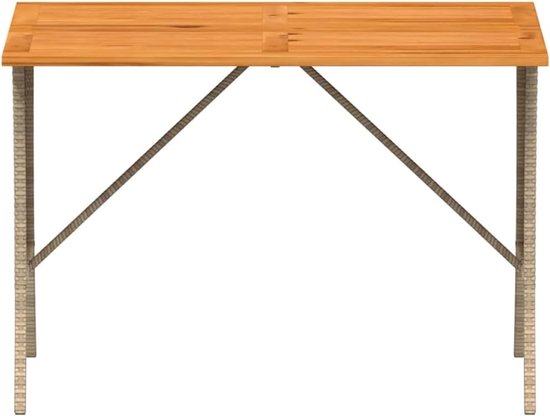 poly rotan onderhoudsarm buitenshuis comfortabele loungeset beige crèmewit — afbeelding 2