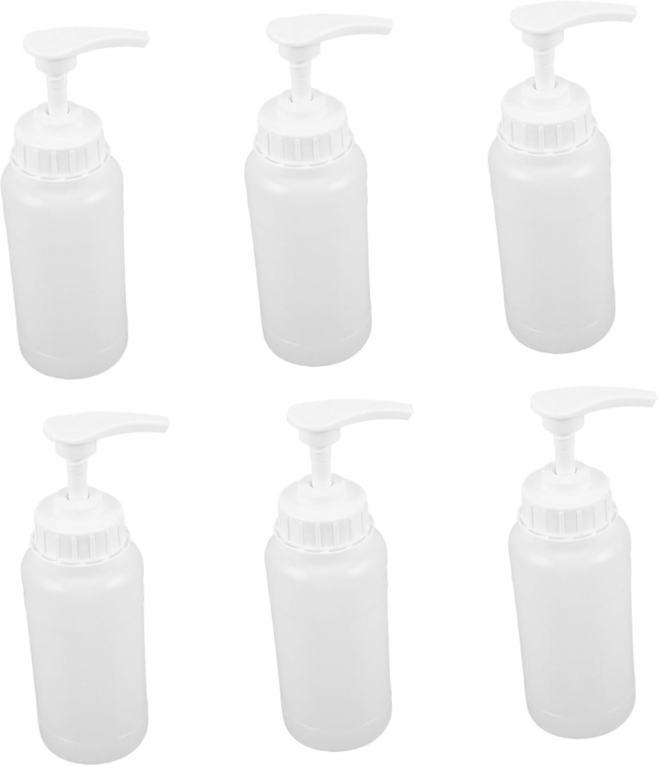 Beavorty 6 Stuks Lekvrije Pompflessen voor Shampoo Lotion Vloeibare Hervulbare Dispensers met Universele Compatibiliteit voor Keuken Badkamer