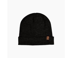 Menique beanie muts Merino Kasjmier black in one size