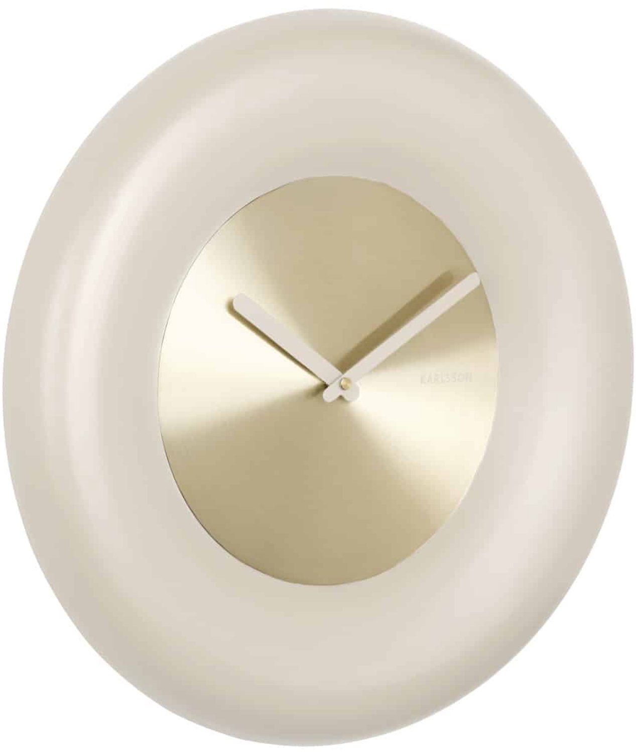Karlsson Wandklok Cadiz Wheeler - Gebroken wit - 40x40x5.3cm - Wandklok Scandinavisch