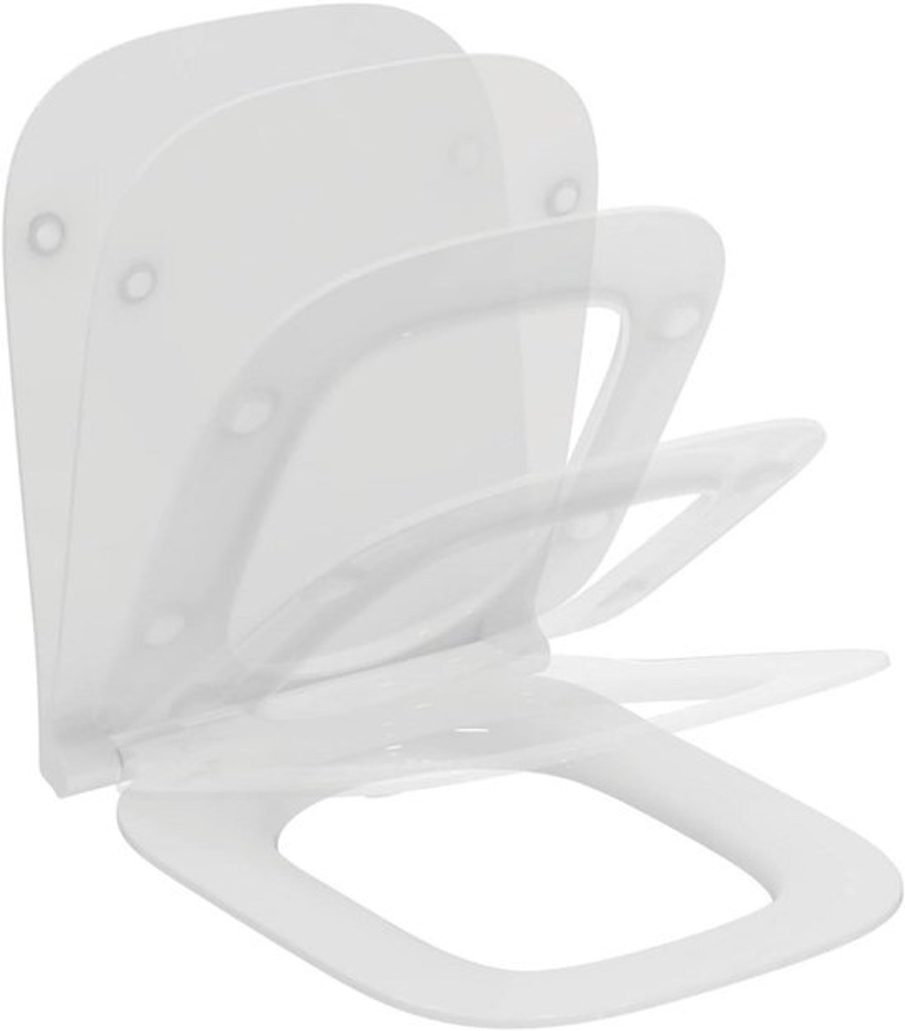 i.life wc-bril - Duroplast antibacterieel - soft-close met snel sluitende scharnieren van roestvrij staal
