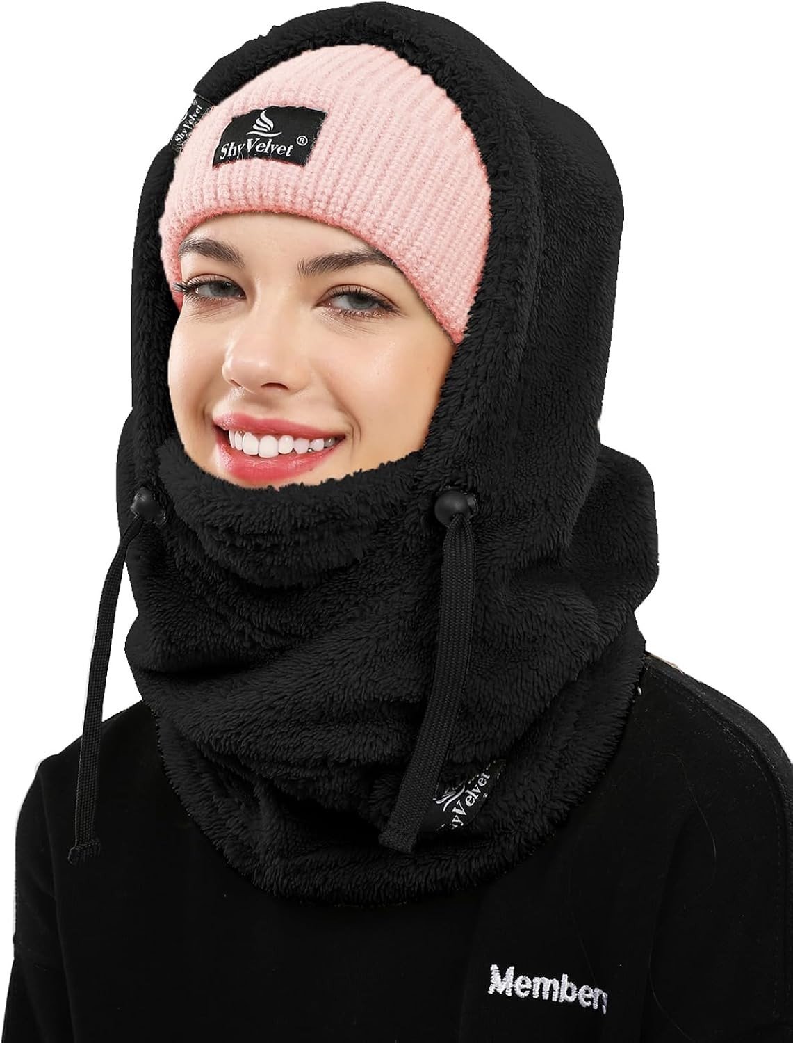 Bivakmuts - Zwart - Eenheidsmaat - Fleece Winddicht Skimasker voor Buitensporten