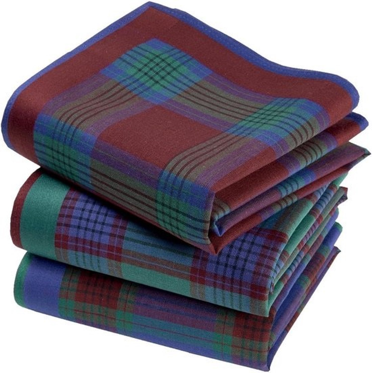 Herenzakdoeken - 100% gekamd katoen - 45x45 cm, 3-pack - Luxe - Herbruikbare zakdoeken