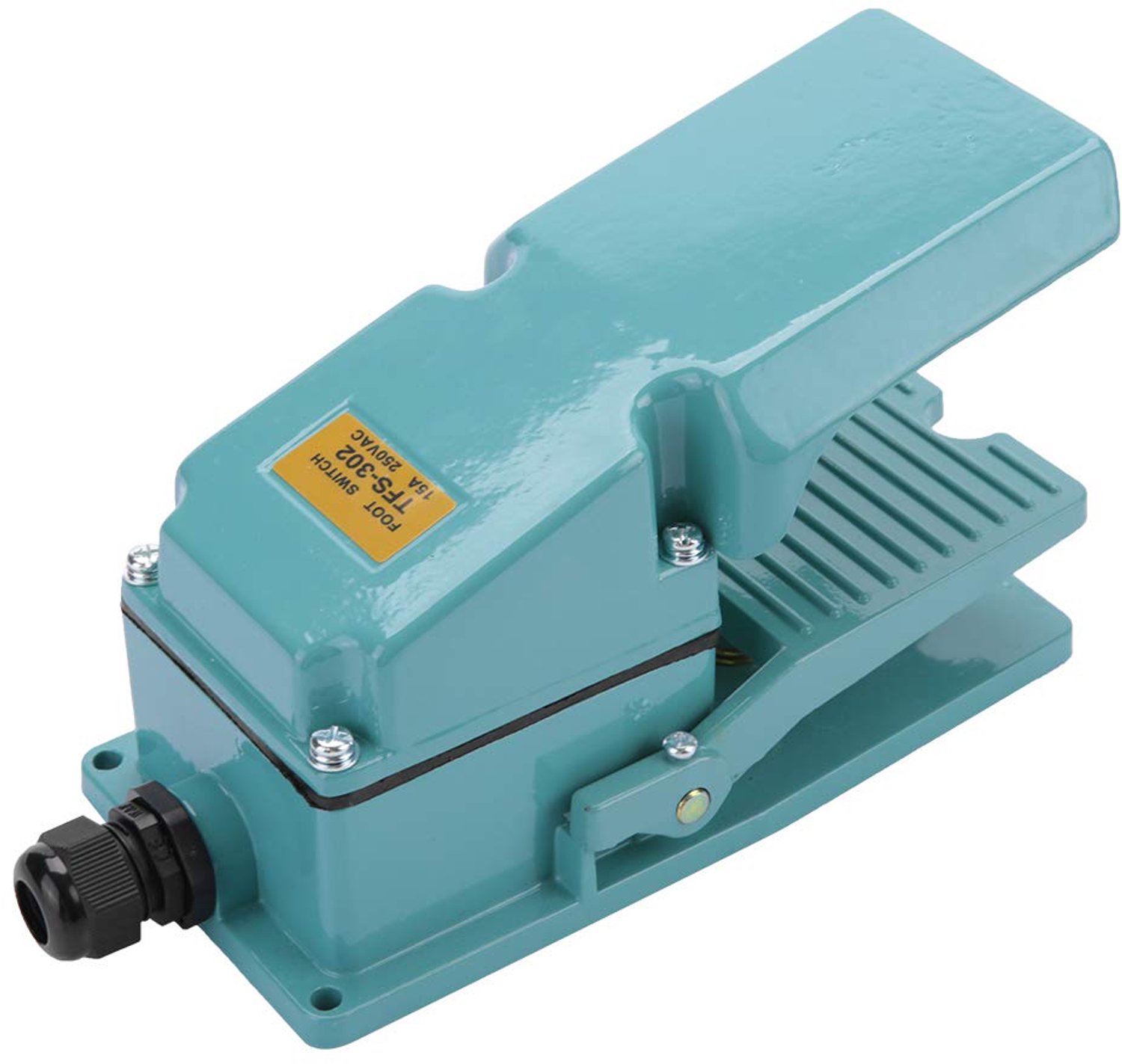 Elektrische voetschakelaar, antislip, eenvoudige bediening, AC 250 V, 15 A, voor textiel en lassen, groen