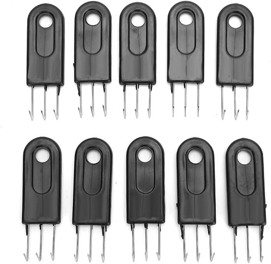 10 Stuks Breimachine 3 Klauw Haak Zwart Universele 3 Klauw Haak Breien Machine Onderdelen Breinaalden Handwerk — afbeelding 3