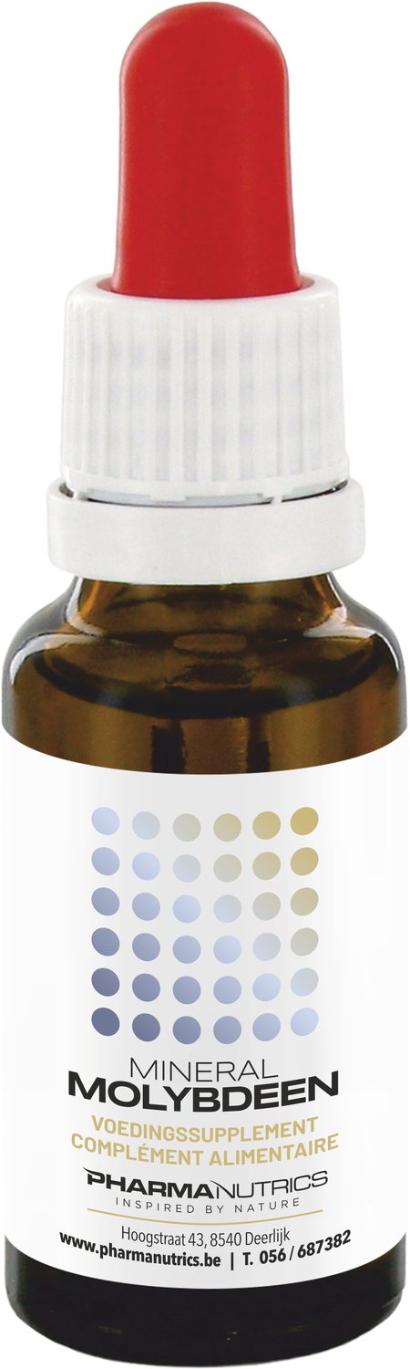 mineral molybdeen druppels pharmanutrics 50 ml - natuurlijke druppels- molybdeen-