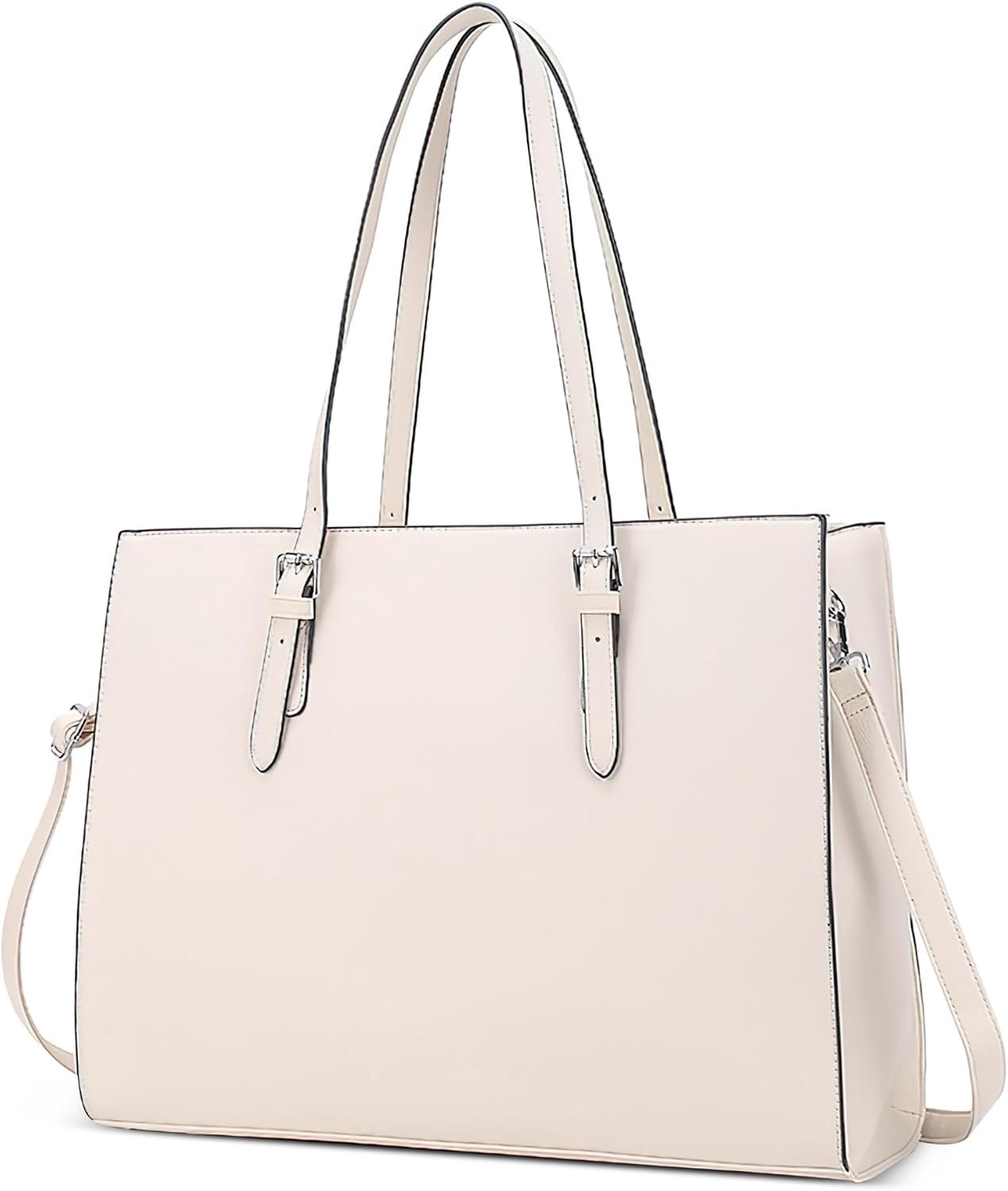 Laptoptas voor vrouwen 15.6 inch - PU leer - meerdere vakken - ideaal voor werk - ShopVlot