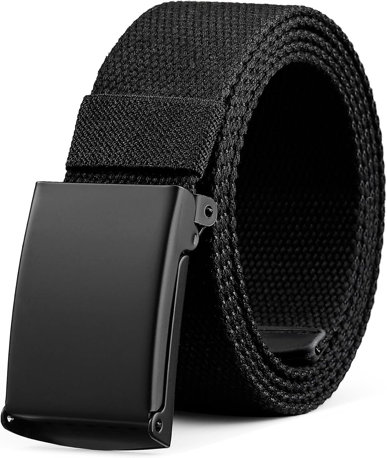 Men's Belt Without Holes Canvas Fabric Belt Men Infinitely Adjustable 38mm Outdoor Business Work Belt with Quick - ShopVlot