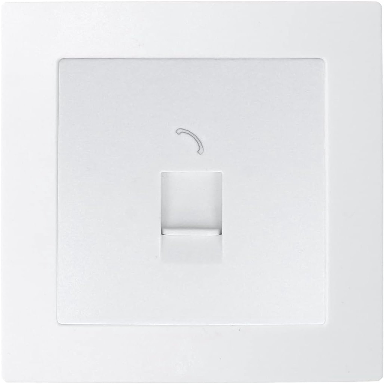 Telefoonbox RJ11 enkel - witte omlijsting - eenvoudig te installeren - ideaal voor thuisgebruik - ShopVlot