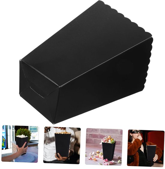 24stuks Decoratieve Popcorn Dozen Creatieve Papieren Verpakking Voor Feestjes Verjaardagen Bioscoopavonden Veilig Betrouwbaar Voor Snacks Leckernijen — afbeelding 4