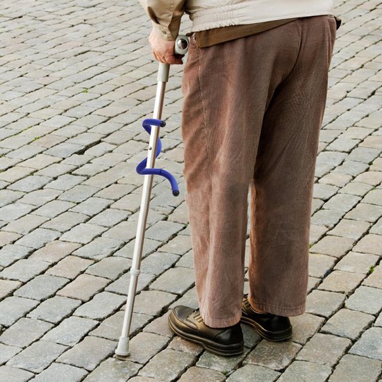 4 Stuks Flexibele Stokhouder voor Rollator Rolstoel Buigbare Wandelstokhouder voor Elektrische Rolstoelen Scootmobielen Universele Krukhouder voor Senioren Mobiliteitshulpmiddelen — afbeelding 5