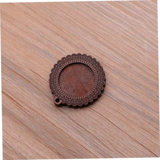 10 Stuks Bezel Lade Rond Bezel Hanger Blanks Hangende Basis Hangende Lade Blanks Ambachtelijke Trays Hanger Charmes Spaties Sieraden Uithollen Bamboe — afbeelding 5