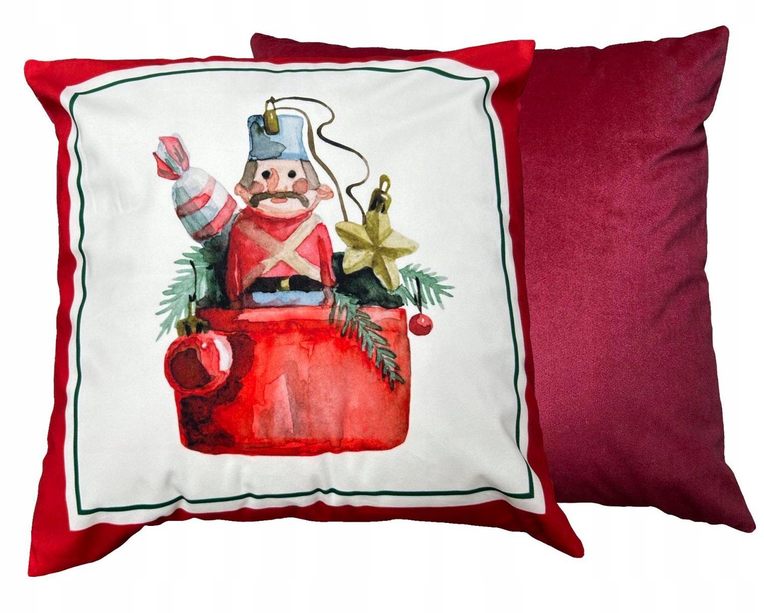 Decoratieve Kussenhoes 45x45 cm - Zachte Velours, Winterse Patronen