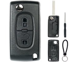 SUPALAND CE0523 Vervanging Auto Sleutelbehuizing Compatibel Voor Citroën C2 C3 C4 C5 C6 Peugeot 207 307 308 3008 5008 - ShopVlot