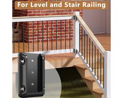 Steel DN Mate 20 stuks dekreling beugelconnectoren voor 2 x 4 (werkelijke 1,5 x 3,5 inch) houten paal naar leuning verbinding, stevige nylon trappenhekverbindingen met gecoate houtschroeven, boor