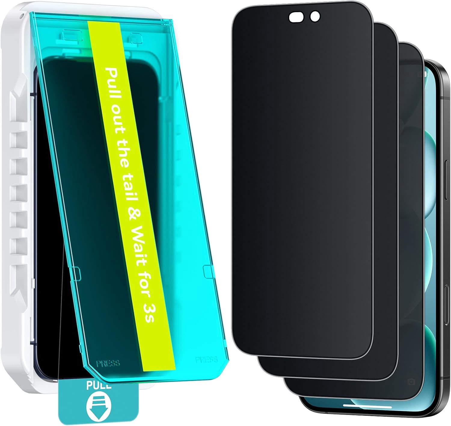 3X Matte Privacy Screenprotector voor iPhone 18 Pro, Gehard Glas