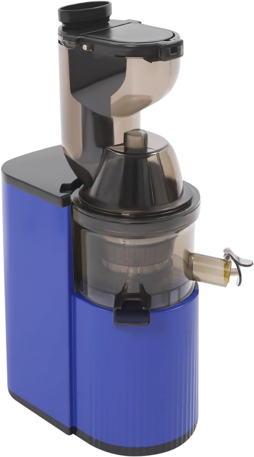 800 W sapcentrifuge, spiraalvormige koudsapcentrifuge, 21 x 14 x 40 cm, groente- en fruitsapcentrifuge, 48 rpm, vruchtensapmachine met sapbeker en trommelbeker voor granaatappels, appels — afbeelding 5