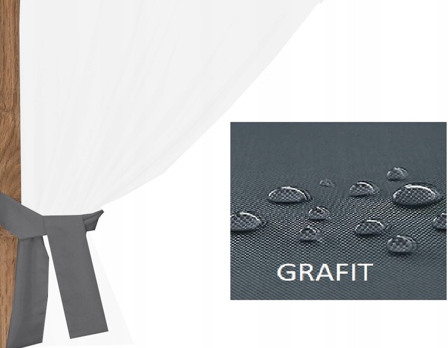 Waterdichte Gordijn Tie-back Sjerp 8cm x 150cm - Merkloos