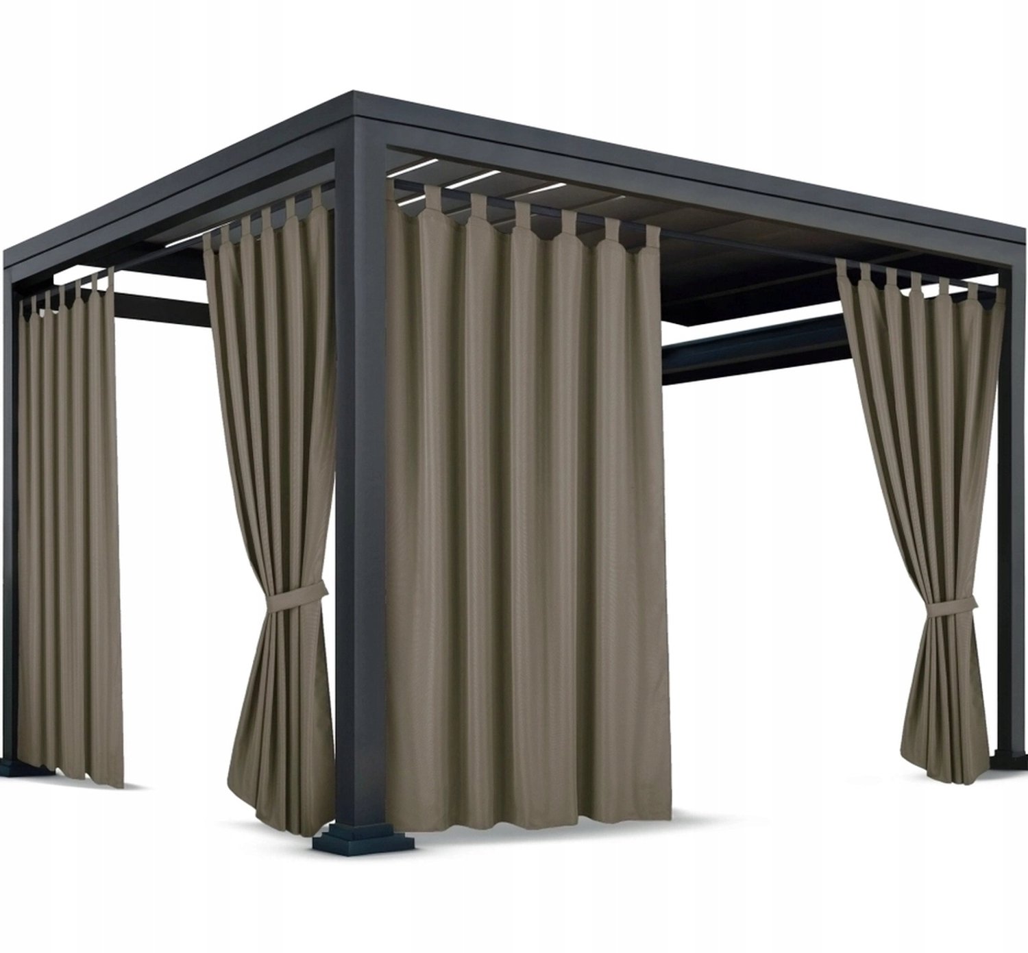Waterdichte Terrasgordijnen 155x190 cm met Lusjes - Tuin & Balkon