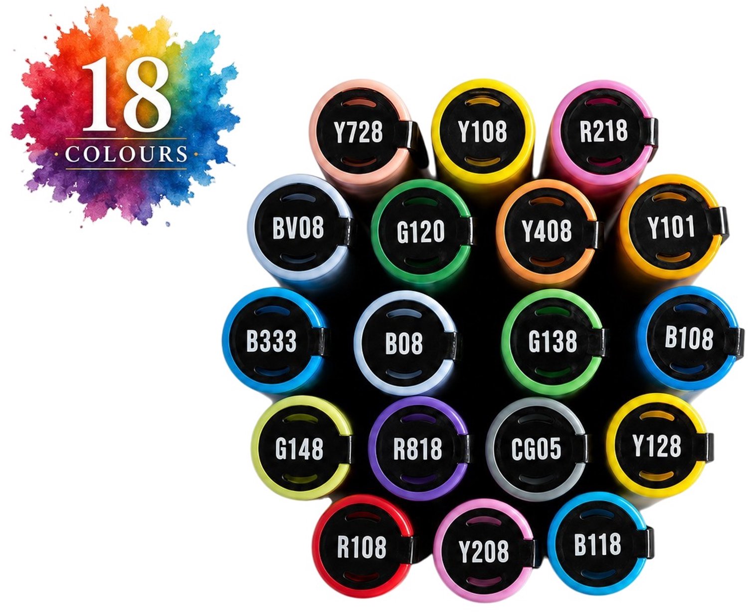 Jupai 18 Acrylstiften Kleurstiften voor Stenen Schilderen Happy Stones - Acryl Stiften Verfstiften – Acryl Marker Verfstiften Volwassenen Verf Stiften Paint Markers – Acrylmarkers Acrylic Stiften Tekenstiften 4 MM