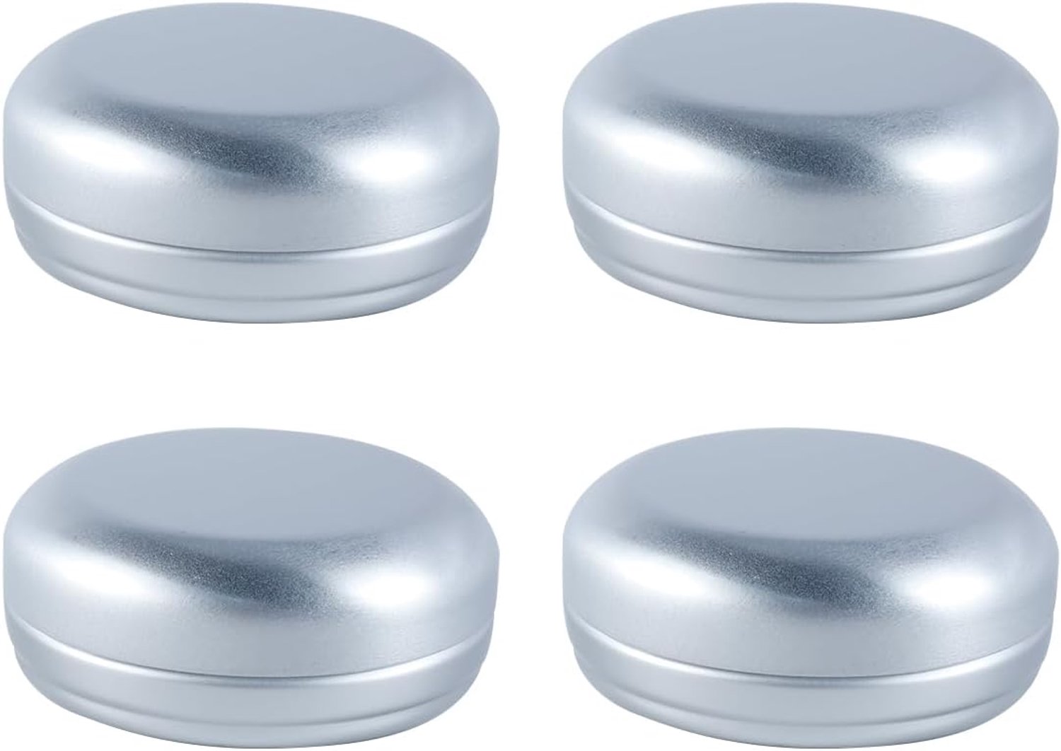 Ronde aluminium zeepcontainers 4 stuks - lichtgewicht - met afvoer - ideaal voor reizen - ShopVlot