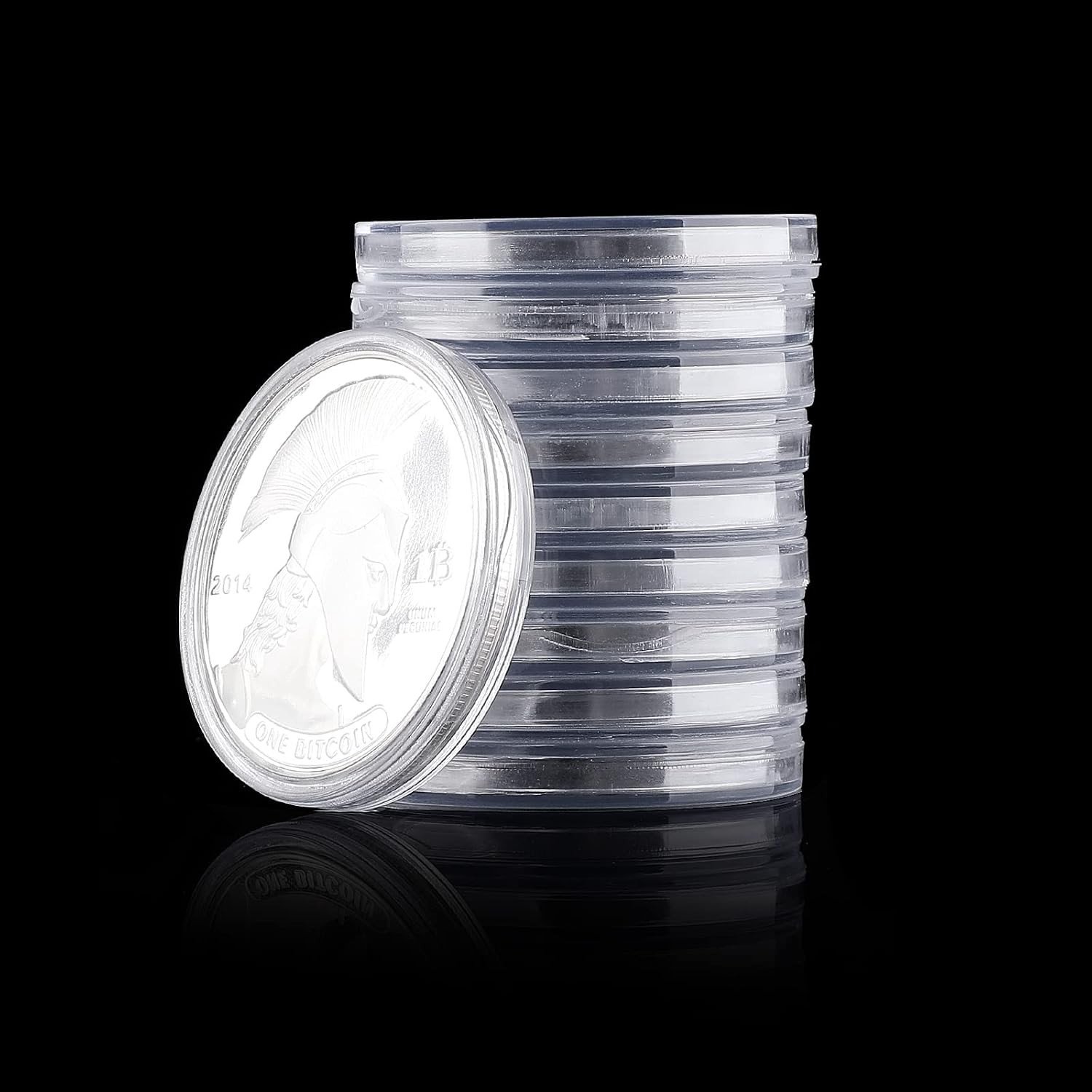 12-delige Set Heldere Plastic Muntcapsules met Verstelbare Pakking voor Muntverzameling, 6 Maatopties (20/25/30/35/40/46mm)
