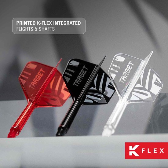 Target K-Flex Patterned Black NO6 - Dart Flights — afbeelding 3
