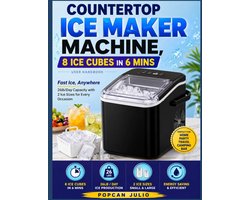 Countertop Ice Maker Machine, 8 Ice Cubes in 6 mins User Handbook: Fast Ice, Anywhere 26lb/Day Capacity with 2 Ice - ShopVlot