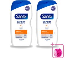 Sanex 2 x - Douchegel - Expert Skin Health Sensitive - Voor Gevoelige Huid - 400 ml - Bulkverpakking - Gevoelige huid - Douchegel