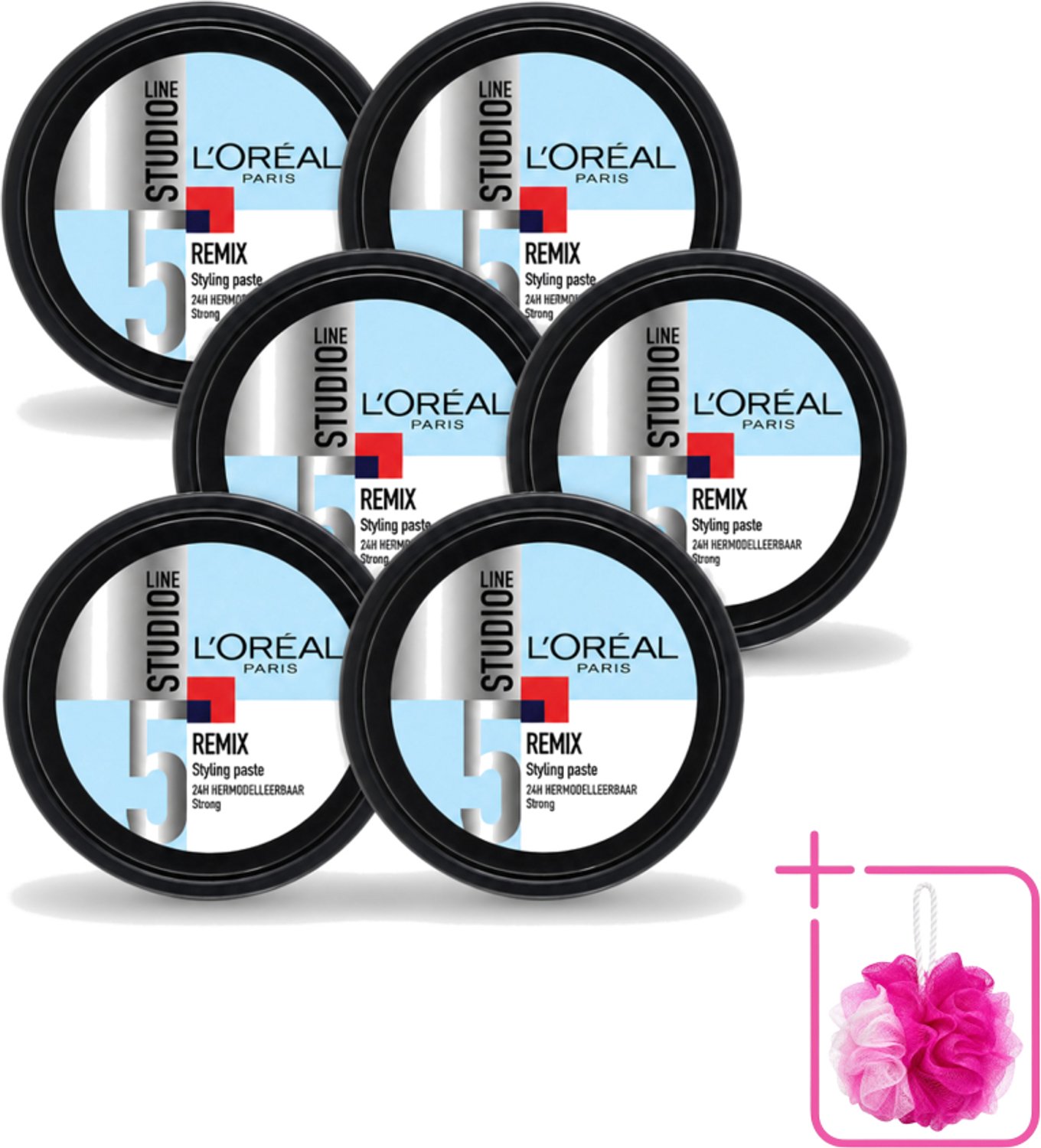 6 x L'Oréal Paris - Studio Line Remix - Wax - Sterke Fixatie - 150 ml - Bulkverpakking - Haarkleur - Haartekstuur