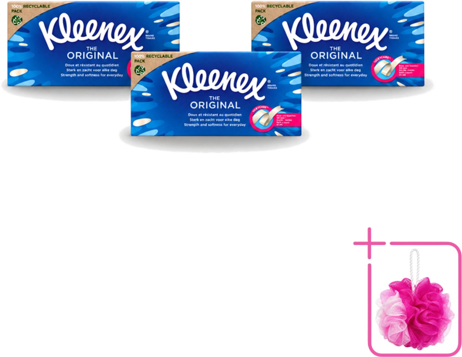 3 x Kleenex - Tissues - The Original - Voor Dagelijks Gebruik - 72 Stuks - Bulkverpakking - Tissue - Neusdoek