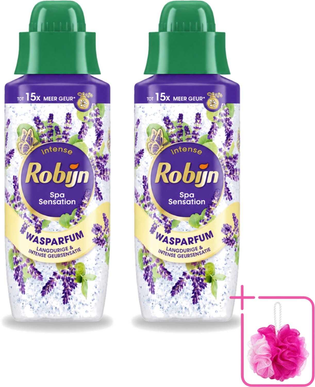 2 x Robijn – Wasparfum – Intense Spa Sensation – 342 ml - Bulkverpakking - Wasparfum - Douchemop - Geur